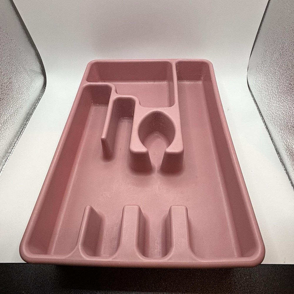 Rubbermaid‎ Silverware Tray Vintage Mauve Pink Flatware Utensil Holder Organizer
